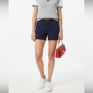Midrise Navy Blue Chino Shorts